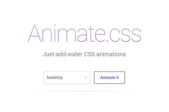 wow.js和animate.css为网页添加动态效果